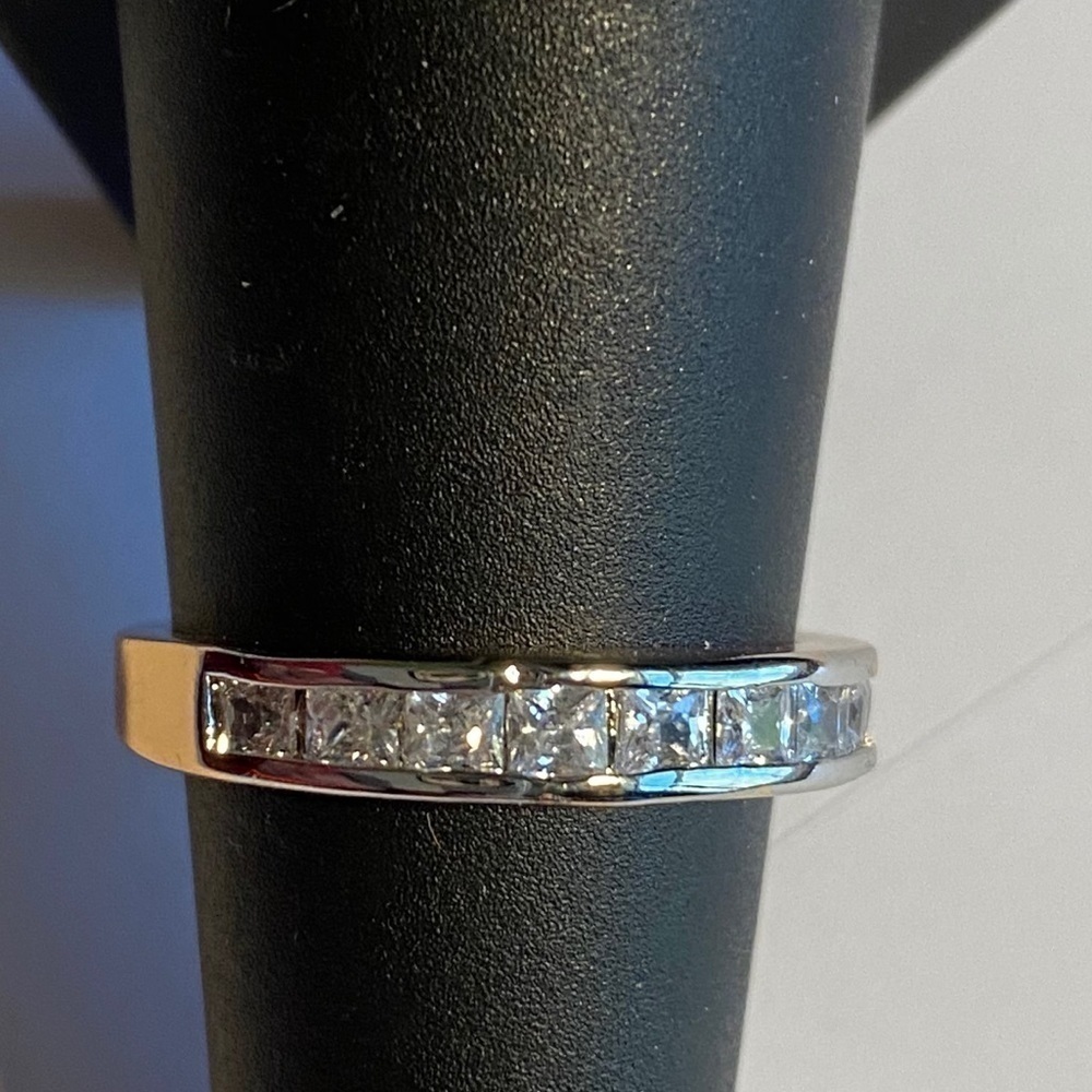 NEW 22K Gold Plated CZ Ring Set simulated diamonds bling ice - Picture 11 of 11